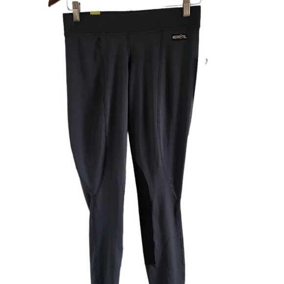 Kerrits Performance Tight Flow Rise Equestrian Pants Faux Leather Knee Size M - Picture 1 of 9